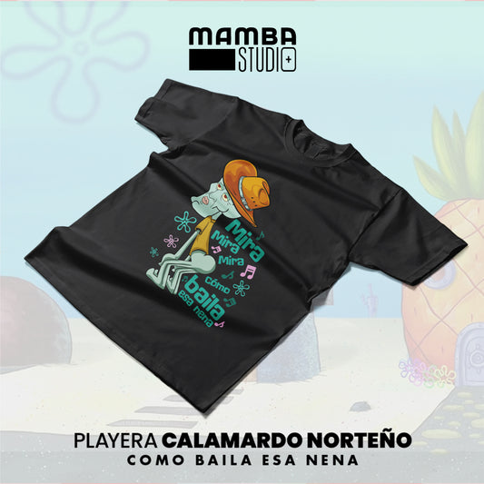 Playera Bob Esponja Norteño "COMO BAILA ESA NENA"