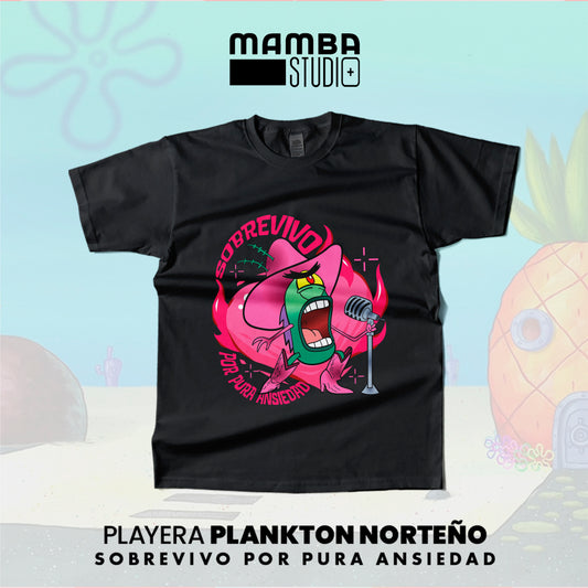 Playera Bob Esponja Norteño "SOBREVIVO"