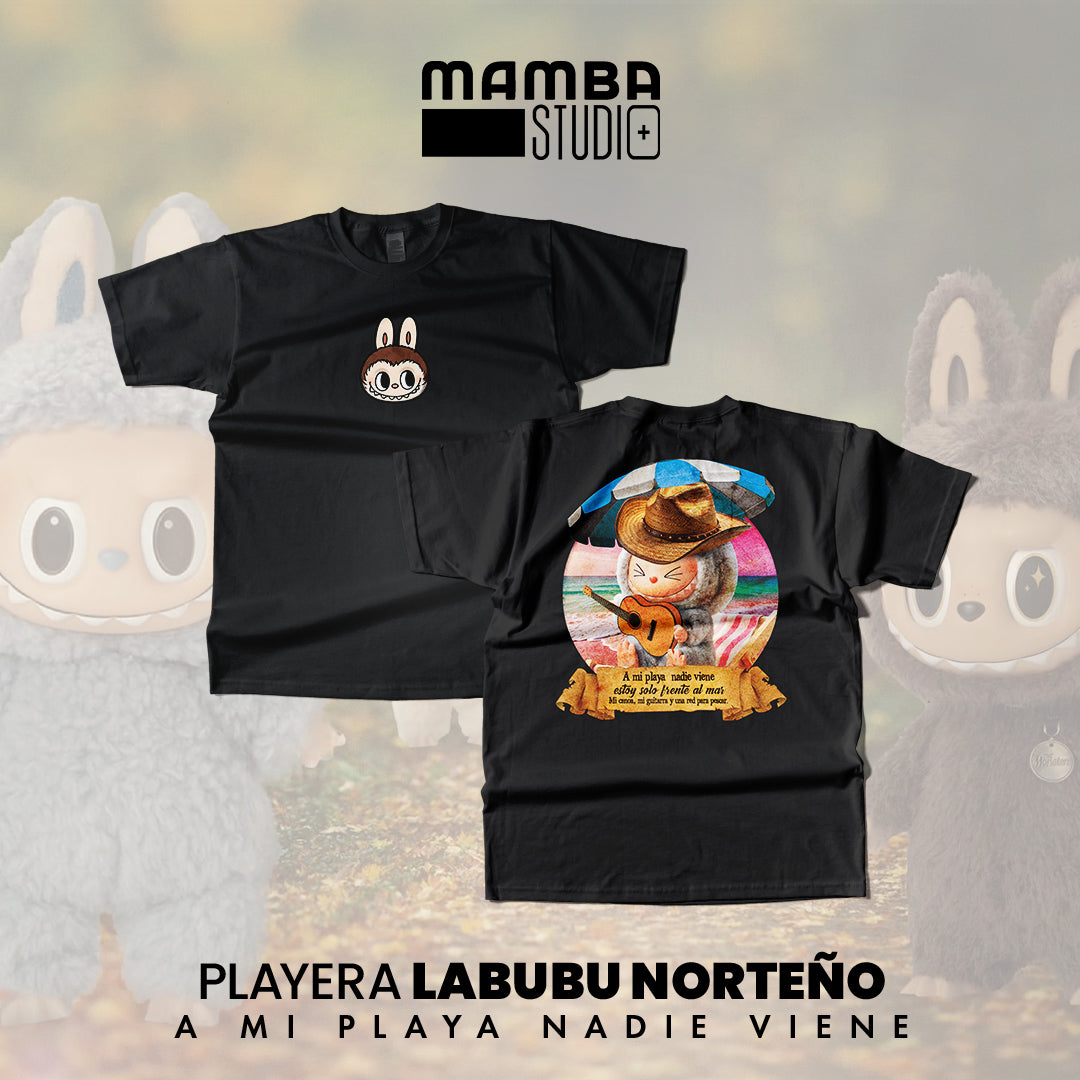 Playera Labubu Norteño "A MI PLAYA NADIE VIENE"