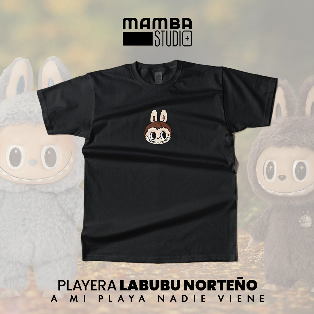 Playera Labubu Norteño "A MI PLAYA NADIE VIENE"