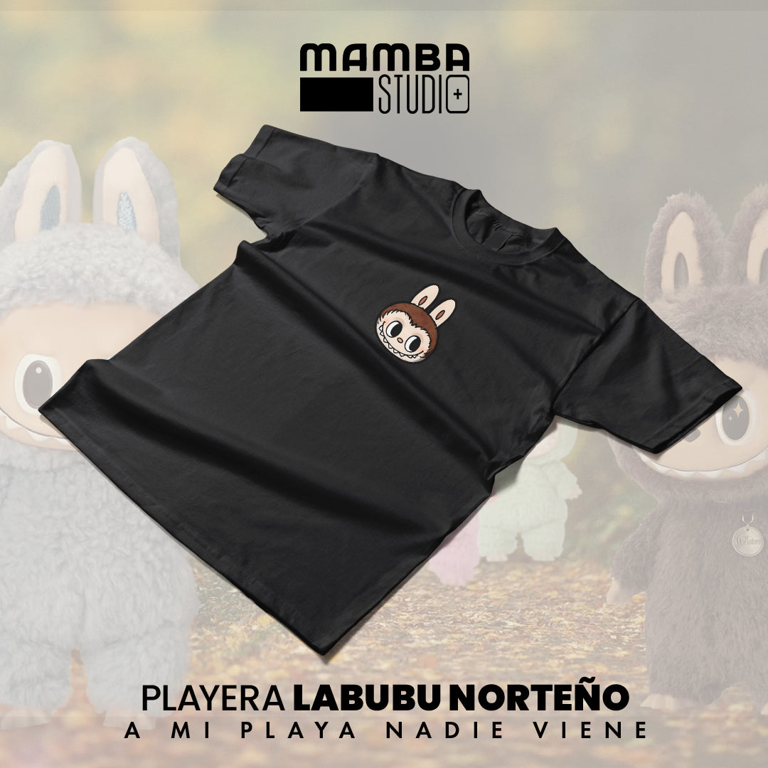 Playera Labubu Norteño "A MI PLAYA NADIE VIENE"