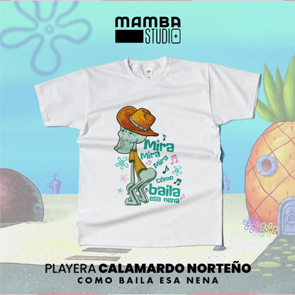 Playera Bob Esponja Norteño "COMO BAILA ESA NENA"
