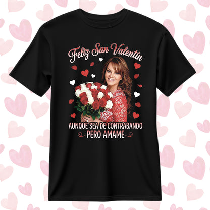 Playera San Valentín Norteño "DE CONTRABANDO" Jenni Rivera