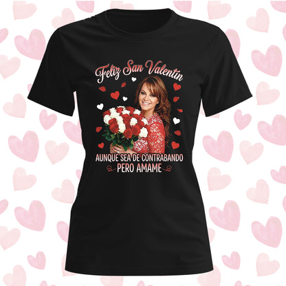 Playera San Valentín Norteño "DE CONTRABANDO" Jenni Rivera