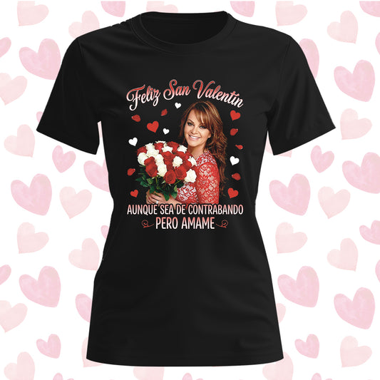 Playera San Valentín Norteño "DE CONTRABANDO" Jenni Rivera