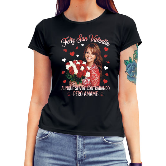 Playera San Valentín Norteño "DE CONTRABANDO" Jenni Rivera