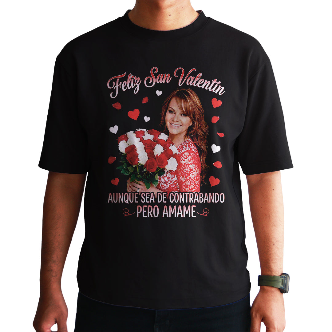 Playera San Valentín Norteño "DE CONTRABANDO" Jenni Rivera
