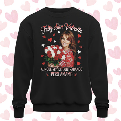 Playera San Valentín Norteño "DE CONTRABANDO" Jenni Rivera