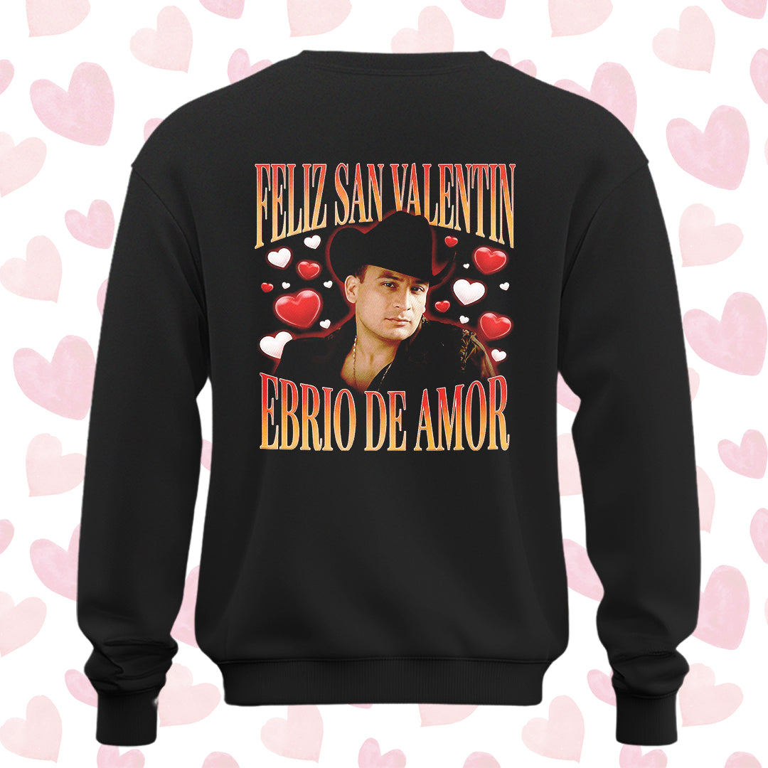 Playera San Valentín Norteño "EBRIO DE AMOR" Valentín Elizalde