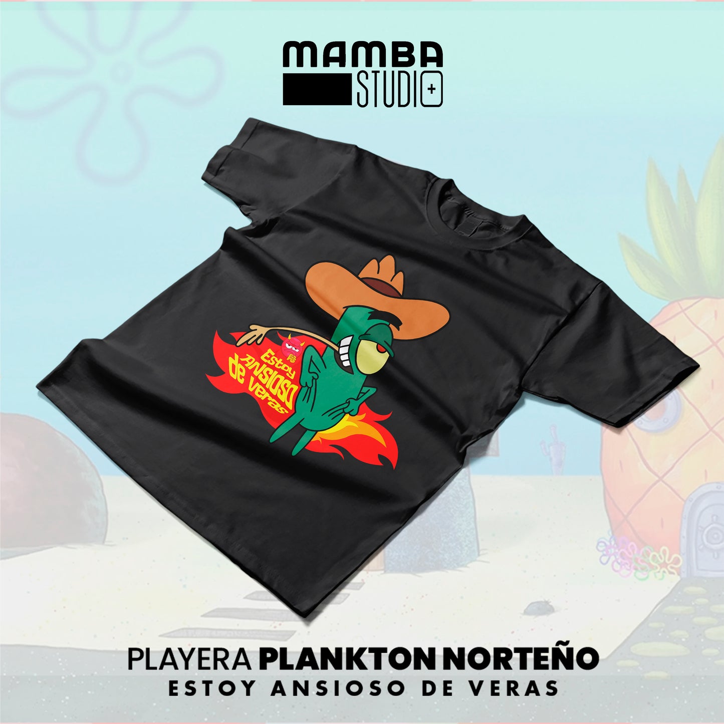 Playera Bob Esponja Norteño "EL ANSIOSO"