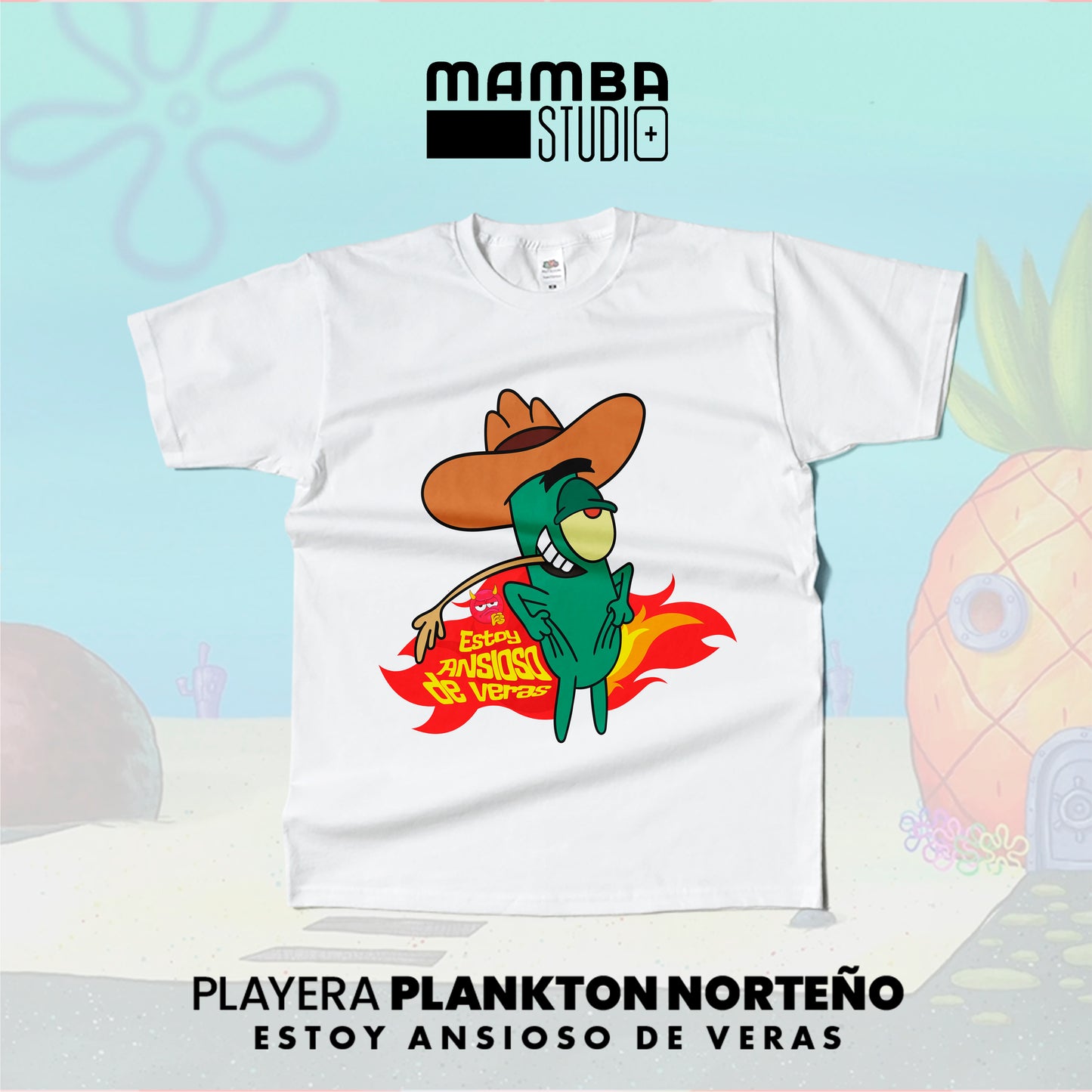 Playera Bob Esponja Norteño "EL ANSIOSO"