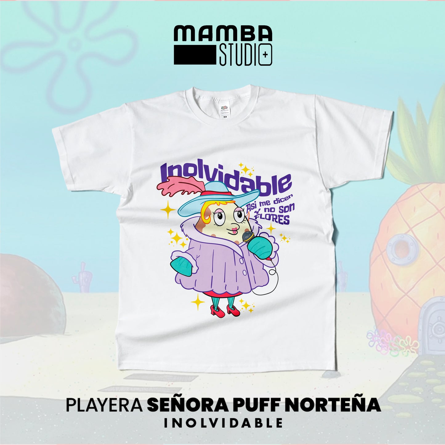 Playera Bob Esponja Norteño "INOLVIDABLE"