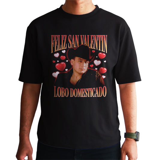 Playera San Valentín Norteño "LOBO DOMESTICADO" Valentín Elizalde