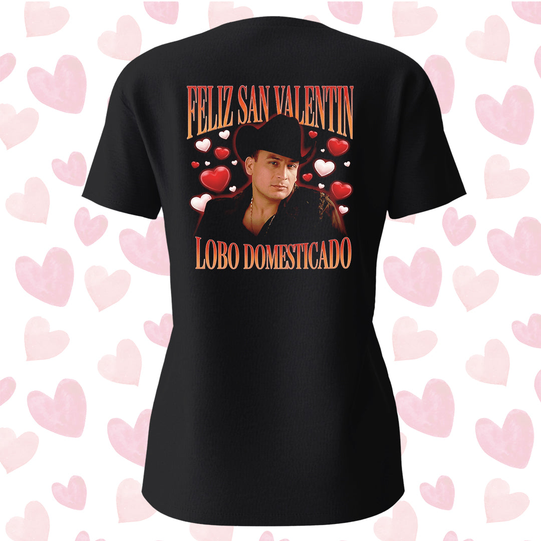 Playera San Valentín Norteño "LOBO DOMESTICADO" Valentín Elizalde