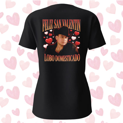 Playera San Valentín Norteño "LOBO DOMESTICADO" Valentín Elizalde