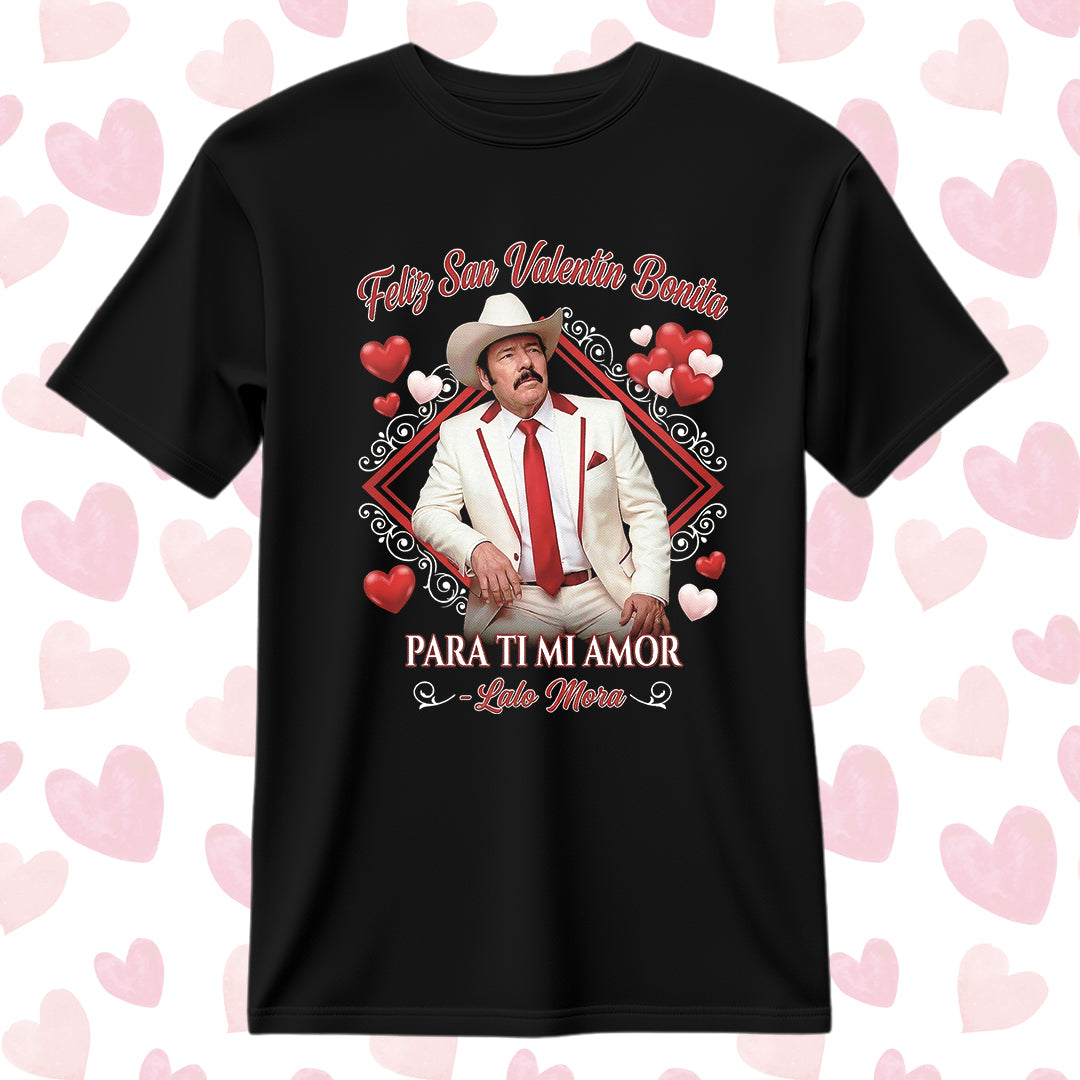 Playera San Valentín Norteño "LALO MORA"