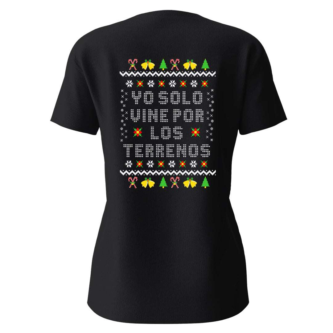 Playera Ugly Navidad "SOLO VINE POR LOS TERRENOS"