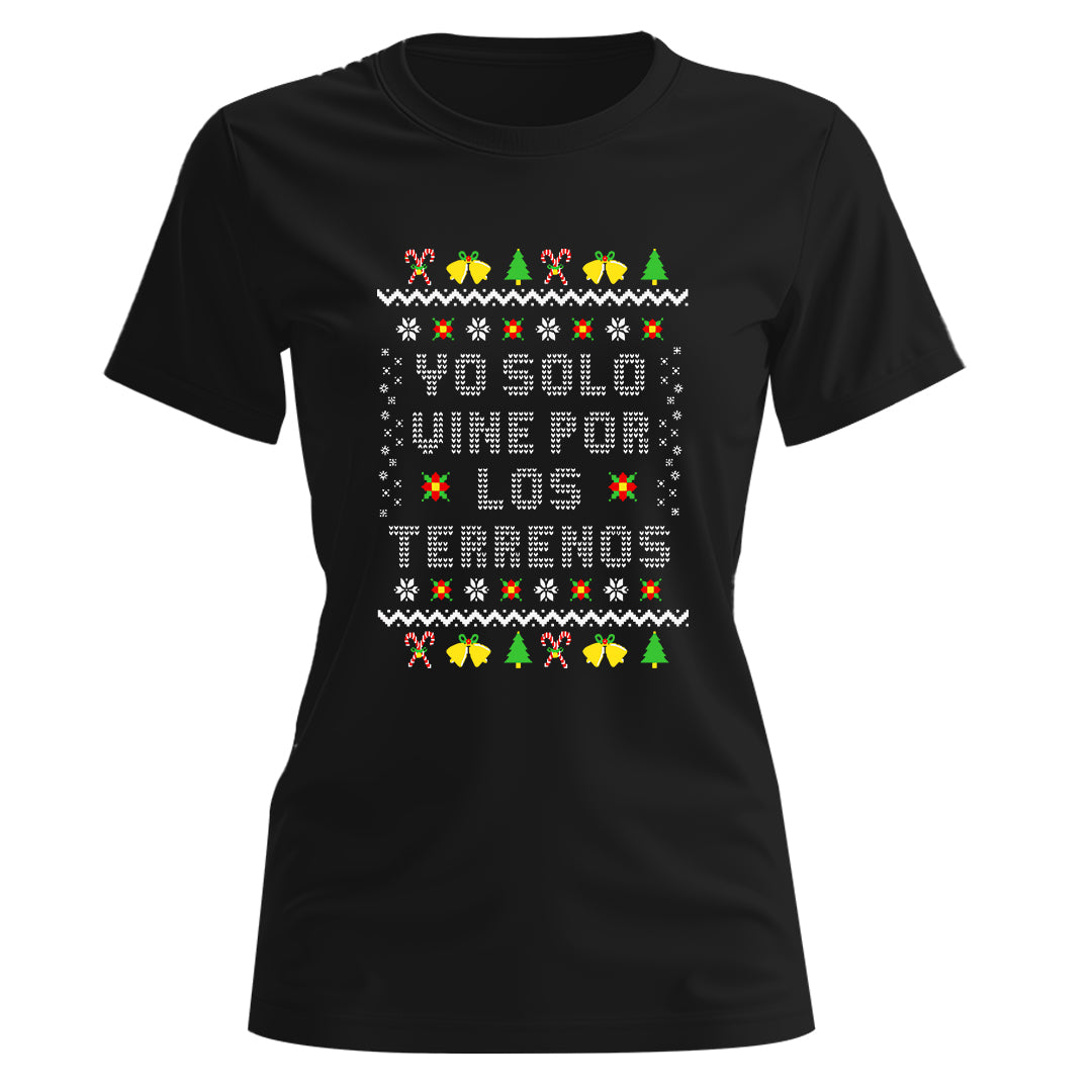 Playera Ugly Navidad "SOLO VINE POR LOS TERRENOS"