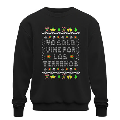 Playera Ugly Navidad "SOLO VINE POR LOS TERRENOS"